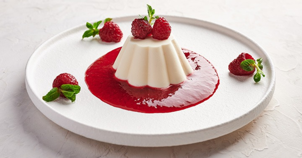 Raspberry panna Cotta