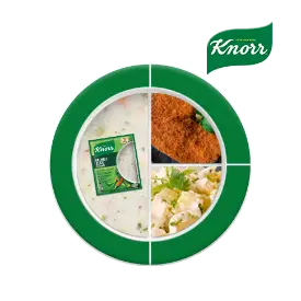 Knorr ile Besleyici Ramazan Tabakları: Taze Soğanlı Kremalı Sebze Çorbası, Et Şinitzel, Patates Salatası